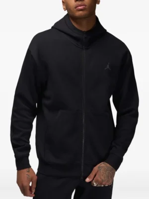 logo - detail zip - up hoodie